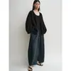 Sumeihui 2026 Primavera Temprana Nuevo Estilo Ambiente Suave y Perezoso Cardigan Holgado de Punto Esponjoso con Agujeros Tot para Mujer