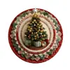 Alfombra de Piso Estéreo 3D de Navidad para Sala de Estar, Alfombra Decorativa Resistente a Manchas y al Desgaste, Cojín Refrigerante Suave de Terciopelo de Cristal Apto para la Piel, Transfronterizo