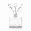 Adecuado para teléfonos móviles Apple, Lector de tarjetas tres en uno, Adaptador OTG para iPhone/Type-C, Dispositivo de sincronización, Importación de tarjeta SD/TF