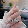 Pulseira de Prata Pura 990 com Design de Trevo de Quatro Folhas, Pulseira Feminina de Prata Pura 990, Popular em Transmissões ao Vivo no Xiaohongshu, Atacado de Fábrica