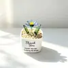 Plantas en maceta de vidrio Zibo, flores de diciembre, ramos de flores artificiales, flores de vidrio para cumpleaños, decoraciones de escritorio, adornos blancos, Día de la Madre transfronterizo
