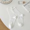 Calcetines de malla blanca calcetines de tubo para niños calcetines de verano finos de malla de algodón transpirables de verano huecos con rizo calcetines