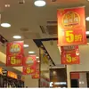 Exposición Aleación de Aluminio Barra Redonda de Aluminio Tela Spray Doble Cara Clip Tela Negra Uso Varilla de Suspensión para Bandera Colgante Clip para Supermercado Centro Comercial Mástil de Bandera Rollo Colgante