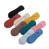 Calcetines invisibles para mujer primavera y verano de corte bajo japones finos antideslizantes anti-deslizantes talón antideslizante calcetines de tobillo de color caramelo al por mayor