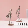Banda Pequeño Hombre de Hierro Artesanías de Metal Arte en Hierro Figura Modelo Hogar Sala de Estar Entrada Gabinete de Vino Decoración del Hogar Adorno