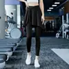 Pantalones de Yoga y Fitness para Mujer con Tirantes, Estilo Falso de Dos Piezas, Cubren Caderas, Reductores, Falda Pantalón Deportiva, Secado Rápido, Elásticos, Ropa de Exterior, Pantalones Largos de Pilates