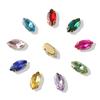 Broca Garra Olho de Boi Quatro Furos Duas Orelhas 6X12 Broca Colorida para Vidro Costura à Mão Acessórios para Arte de Unhas com Strass para Roupas e Joias DIY