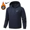 Sudadera Larga de Moda para Hombre Otoño e Invierno Sudadera Informal con Capucha para Hombre Pulóver Forro Polar Engrosada Unisex Sudadera de Pareja