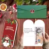Tarjetas de felicitación navideñas sencillas en inglés transfronterizas, tarjetas plegables hechas a mano con sobres, tarjetas pequeñas de bendición para regalo de ramo al por mayor