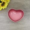 Exportar Francia el Plato Corazón de Melocotón Amor Plato Hondo Plato con Forma de Corazón Degradado Porcelana Europea Plato para Sopa Esmalte de Color Color Sólido