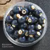 Accesorios para joyería cuentas de cerámica de agujero grande cuentas sueltas 8 mm cuentas redondas de cerámica vintage material para manualidades pulsera Accesorios Al por mayor