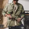 Camisa Casual Retro Estilo Americano para Hombre de Manga Larga Holgada Primavera y Otoño Ins Marca Popular Estilo Étnico Camisa de Combinación de Colores Top para Hombre