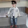 Chaqueta de Béisbol para Niños Primavera y Otoño 2026 Nueva Estilo Coreano Fresca y a la Moda Chaqueta de Cuero Top para Niños