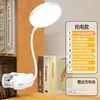 Luminária de mesa pequena recarregável com clipe, luminária de proteção ocular para dormitórios universitários, estudo, trabalho e leitura no quarto