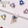 Arte de uñas K9 joyería taladro transparente corazón torcido taladro de hacha gotas de agua cuadrado gordo placa flash diamante blanco super brillante accesorios para usar en uñas al por mayor