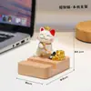 Gato de la Fortuna de Buena Suerte Soporte para Teléfono Móvil Estación de Trabajo Soporte para Tableta Souvenirs de Fiesta Anual Suministros Culturales para Oficina Adornos Culturales y Creativos