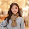 Bufanda para Niños de Estilo Coreano Nuevo, Estilo Otoño e Invierno, Versátil Bufanda Tipo Jersey Cruzada de Estilo Coreano con Botón para Bebé Niño y Niña