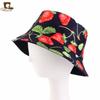 Chapéu de bacia para frutas com estampa dupla face chapéu de sol de verão chapéu de sol para viagens ao ar livre JDPM-46