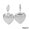 Pendientes de Acero Inoxidable con Colgante Redondo de Perla Corazón de Amor Simple Venta al por Mayor Comercio Exterior Transfronterizo Pendientes de Galvanoplastia al Vacío Más Vendidos para Mujeres