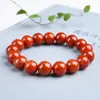 Fabricante Pulseira de Ágata Nanhong Baoshan 108 Contas Redondas Yunnan Chuanhong Contas Budistas Pulseira Vermelho Caqui Atacado