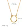 Collar Colgante DIY de Oro de 18K Piedra de Nacimiento Circonita Ojo del Diablo Cruz Círculo Abierto Cierre Joyería Transfronteriza Europea y Americana
