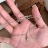 Colar com pingente de gota d'água escovado, pequeno, antigo, médio, feminino, nicho, corrente de clavícula de alta qualidade, leve, luxo, todos os acessórios novos