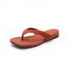 Chanclas Planas de Piel de Oveja Color Caramelo Veraniego Colorido Estilo Nuevo para Vacaciones Casuales Combinan con Faldas Sandalias con Anillo en el Dedo del Pie para Mujer