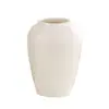 Jarrón de Cerámica Blanca, Estilo Minimalista Moderno, Versátil para Sala de Estar y Mesa de Comedor, Adecuado para Arreglos Florales, Plantas Hidropónicas y Decoraciones de Escritorio