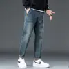 Disponibles en pantalones cortos/pantalones largos, jeans vintage de otoño para hombre, pantalones tipo harén holgados, pantalones elásticos para hombre