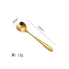 Colher de Flor de Cerejeira de Aço Inoxidável Colher Longa para Mexer Colher Criativa para Café Colher de Sobremesa Colher de Mel Colher Longa para Mexer