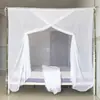 Mosquiteiro de Algodão Puro Novo Estilo Extra-Denso Fio Duplo, Mosquiteiro Tradicional Espessado Tipo Haste, Mosquiteiro com Amarrações para Beliche de Dormitório Estudantil