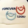 Gorra de béisbol para niños con bordado, gorro de bebé estilo coreano para niños y niñas, fina para el sol de verano con diseño de cara sonriente