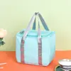 Bolsa de almuerzo aislada bolsa tipo tote bento portacomidas para estudiante impermeable a prueba de aceite bolsa de comida para oficinista bolsa aislada engrosada