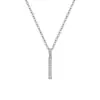 Collar de Plata de Ley S925 Colgante de Diamante Completo Normcore Diseño de Nicho Cadena para Clavícula de Viajero Nuevo Otoño e Invierno Estilo Circonita Dropshipping