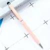 Lápiz capacitivo de metal varilla de aluminio punta para pantalla táctil lápiz táctil para teléfono móvil bolígrafo táctil de doble uso lápiz de regalo al por mayor