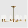 Candelabro Simple Estilo Americano de Cobre Puro Belleza Simple Sala de Estar Luz de Vela Luz Luz de Lujo Ligero Dormitorio de Cristal Villa Recplex Edificio Luz de Estudio