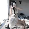 Camisón de seda para mujer, ropa interior sexy de talla grande para chica gordita, pijama sexy de malla transparente profunda