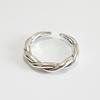 Fan Zhiqiao Joyería Coreana Anillo de Plata Pura 925 Retro Línea Industria Pesada Trenzado Anillo Abierto Anillo Joyería Moda