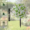 Estacas de Chão de Folhagem Verde Artificial para Decoração Externa, Venda Quente Amazon, Estoque Transfronteiriço, com Eucalipto Violeta