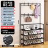 Zapatero en la entrada, una pieza al por mayor, zapatero multicapa, para el hogar, zapatero a prueba de polvo para la entrada, dormitorio, almacenamiento simple, perchero para bolsos