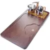 Bandeja de té para el hogar Mesa de té de madera Juego de Mar de Té grande de una sola pieza cuatro en uno soporte para estufa eléctrica automática generación