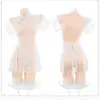 Mar de Flores Sex Lingerie Renda Sexy Nude Puro Quadril Cheongsam Peito Pequeno Perspectiva Pijama Antigo Uniforme Feminino A663