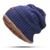 Gorro y Bufanda de Exportación Transfronteriza para Otoño e Invierno para Hombres y Mujeres Forro Polar Espesado Protección del Cuello Gorro de Punto Gorro sin Visera Gorro de Tejer