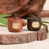 Sândalo Natural Cubo de Açúcar Gato Copo Acessórios DIY Pingente de Corrente de Celular Charme de Bolsa Escultura em Madeira Pequenos Acessórios
