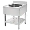 Bacia de Lavar Integrada de Aço Inoxidável Expansível Bacia de Lavar à Prova de Vazamento Bacia de Lavar de Cozinha Bacia de Legumes para Hotel Superfície Expansível