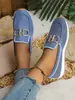 Zapatos Slip-on Transfronterizos Europeos y Americanos Amazon Venta al por Mayor Primavera Punta Redonda Hebilla Metálica Estilo Nuevo 2025 Planos Mujer Venta al por Mayor Tallas Grandes