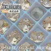 10mm Corte Antigo Quadrado Gordo Alta Qualidade Material K9 Joias para Nail Art Base Pontiaguda Diamante de Forma Especial Diamante para Nail Art Usável Atacado de Diamantes para Nail Art