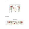 Adesivos de Parede de Plantas de Natal e Flores Transfronteiriços para Quarto, Sala de Estar, Parede de Fundo, Decoração de Casa, PVC Autoadesivo