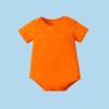 Sudadera con capucha triangular de algodón puro de manga corta para bebé, color liso, transpirable para verano, traje corto de gateo para recién nacido