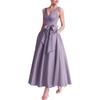 Vestido Nuevo de Satén de Verano Aliexpress Vestido de Baile Largo 2026 Cuello en V Sin Mangas Vestido Largo Vestido Elegante
